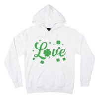 Love Green Shamrocks St Patricks Day Hoodie