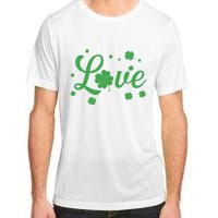 Love Green Shamrocks St Patricks Day Adult ChromaSoft Performance T-Shirt