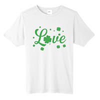 Love Green Shamrocks St Patricks Day Tall Fusion ChromaSoft Performance T-Shirt