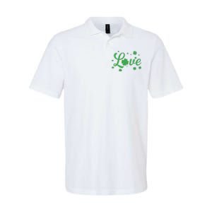 Love Green Shamrocks St Patricks Day Softstyle Adult Sport Polo