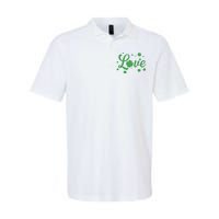 Love Green Shamrocks St Patricks Day Softstyle Adult Sport Polo