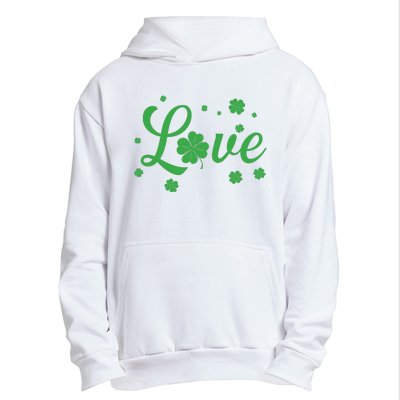 Love Green Shamrocks St Patricks Day Urban Pullover Hoodie