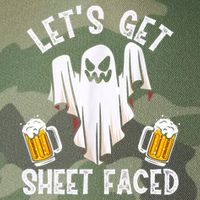 Lets Get Sheet Faced Boo Beer Halloween Legacy Tie Dye Trucker Hat