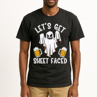 Lets Get Sheet Faced Boo Beer Halloween Tall T-Shirt