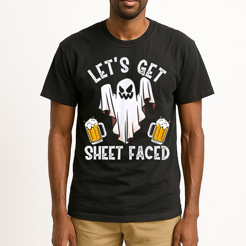 Lets Get Sheet Faced Boo Beer Halloween Tall T-Shirt