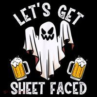 Lets Get Sheet Faced Boo Beer Halloween City Backpack