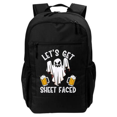 Lets Get Sheet Faced Boo Beer Halloween Backpack
