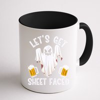 Lets Get Sheet Faced Boo Beer Halloween Mug