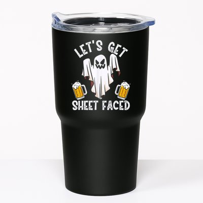 Lets Get Sheet Faced Boo Beer Halloween Tumbler