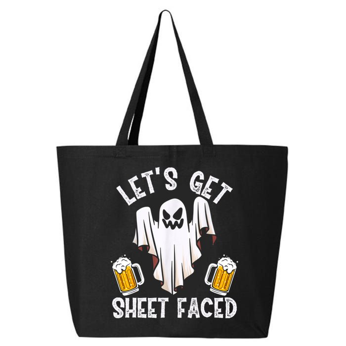 Lets Get Sheet Faced Boo Beer Halloween 25L Jumbo Tote