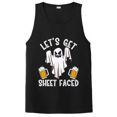 Lets Get Sheet Faced Boo Beer Halloween PosiCharge Competitor Tank