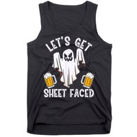 Lets Get Sheet Faced Boo Beer Halloween Tank Top