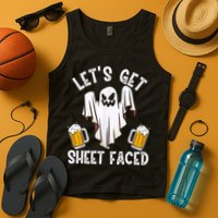 Lets Get Sheet Faced Boo Beer Halloween Tank Top
