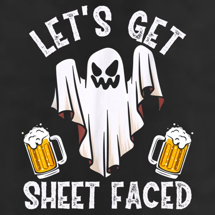Lets Get Sheet Faced Boo Beer Halloween Golf Towel