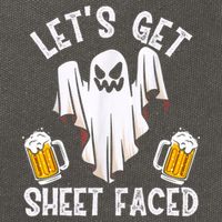 Lets Get Sheet Faced Boo Beer Halloween Cotton Canvas Backpack
