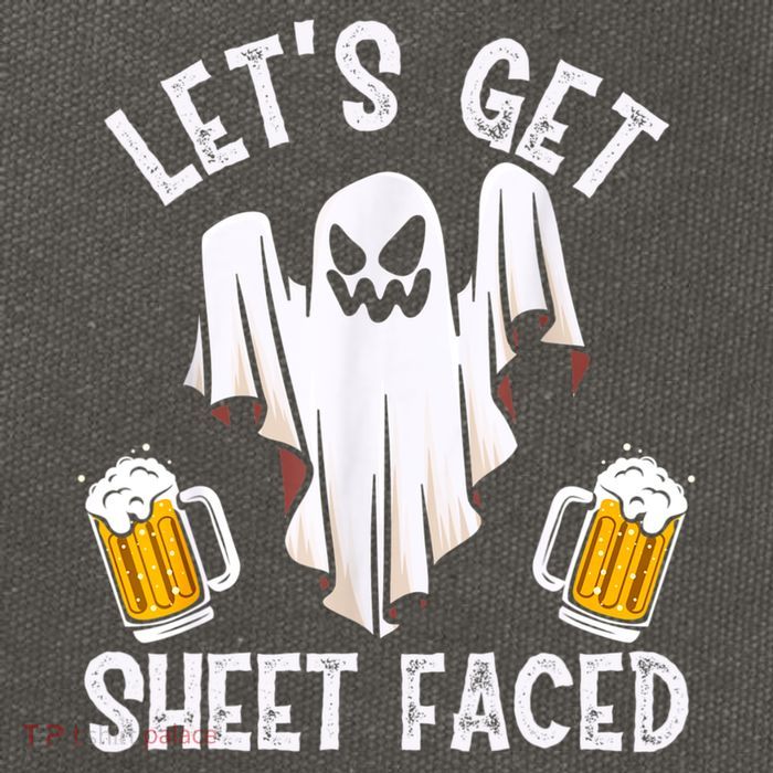 Lets Get Sheet Faced Boo Beer Halloween Cotton Canvas Backpack