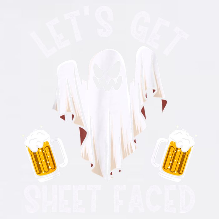 Lets Get Sheet Faced Boo Beer Halloween Garment-Dyed Sweatshirt
