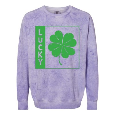 Lucky Green Shamrock St Patricks Day Colorblast Crewneck Sweatshirt