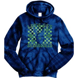 Let's Get Shamrocked Retro Clover Saint Patrick's Day Tie Dye Hoodie