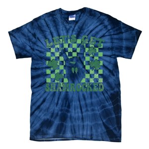 Let's Get Shamrocked Retro Clover Saint Patrick's Day Tie-Dye T-Shirt