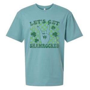 Let's Get Shamrocked Retro Clover Saint Patrick's Day Sueded Cloud Jersey T-Shirt