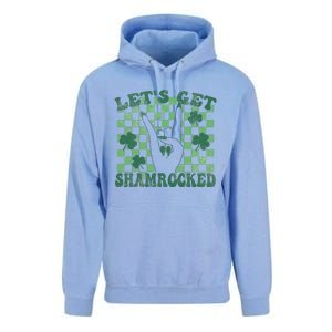 Let's Get Shamrocked Retro Clover Saint Patrick's Day Unisex Surf Hoodie