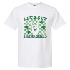 Let's Get Shamrocked Retro Clover Saint Patrick's Day Garment-Dyed Heavyweight T-Shirt