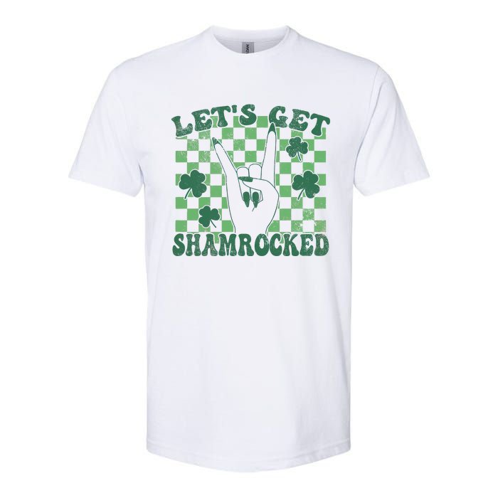 Let's Get Shamrocked Retro Clover Saint Patrick's Day Softstyle CVC T-Shirt