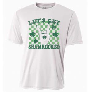 Let's Get Shamrocked Retro Clover Saint Patrick's Day Cooling Performance Crew T-Shirt