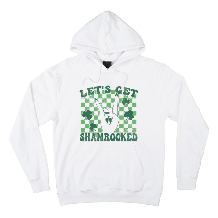 Let's Get Shamrocked Retro Clover Saint Patrick's Day Hoodie