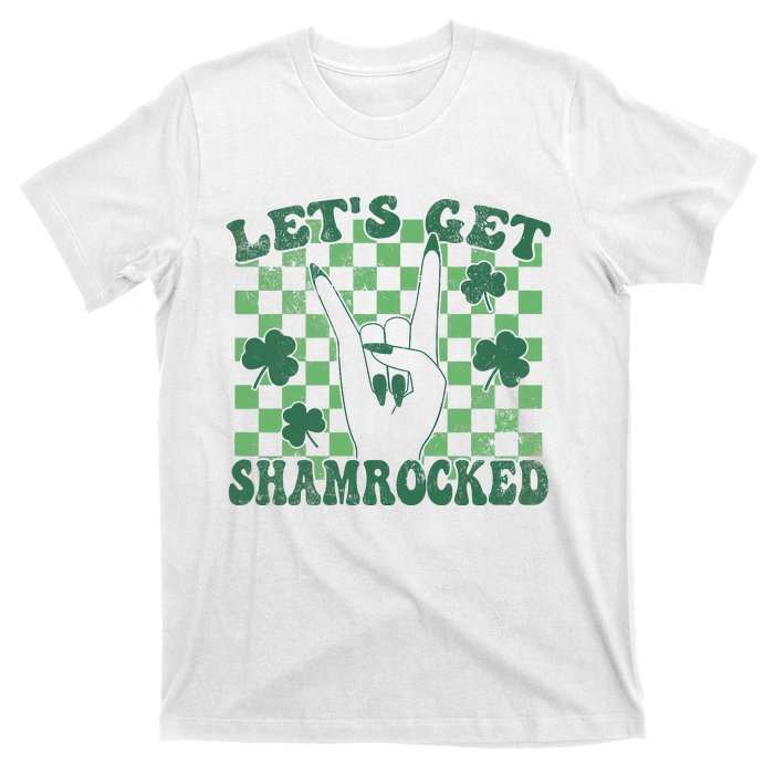 Let's Get Shamrocked Retro Clover Saint Patrick's Day T-Shirt