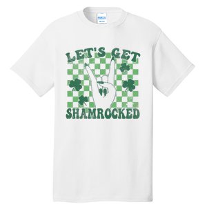 Let's Get Shamrocked Retro Clover Saint Patrick's Day Tall T-Shirt