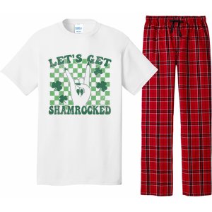 Let's Get Shamrocked Retro Clover Saint Patrick's Day Pajama Set