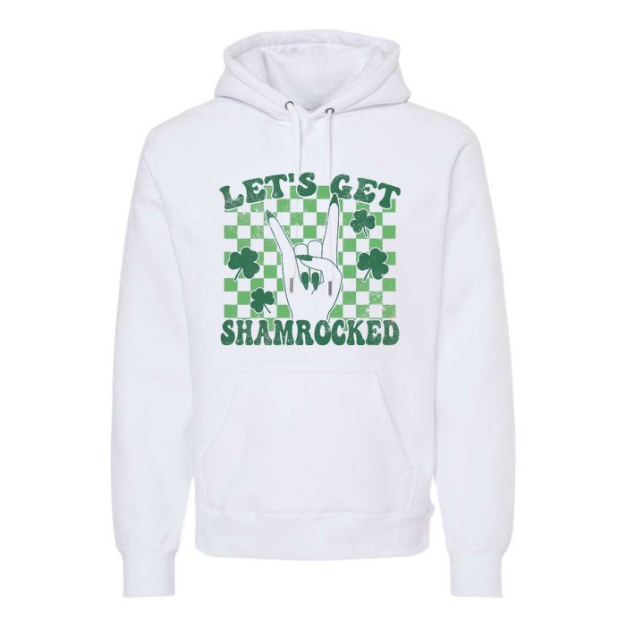 Let's Get Shamrocked Retro Clover Saint Patrick's Day Premium Hoodie