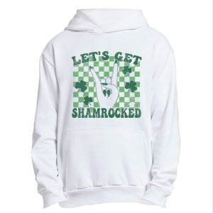 Let's Get Shamrocked Retro Clover Saint Patrick's Day Urban Pullover Hoodie