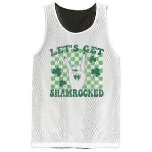 Let's Get Shamrocked Retro Clover Saint Patrick's Day Mesh Reversible Basketball Jersey Tank