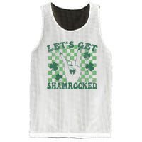 Let's Get Shamrocked Retro Clover Saint Patrick's Day Mesh Reversible Basketball Jersey Tank