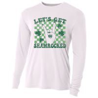 Let's Get Shamrocked Retro Clover Saint Patrick's Day Cooling Performance Long Sleeve Crew