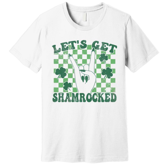 Let's Get Shamrocked Retro Clover Saint Patrick's Day Premium T-Shirt