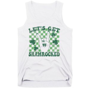 Let's Get Shamrocked Retro Clover Saint Patrick's Day Tank Top