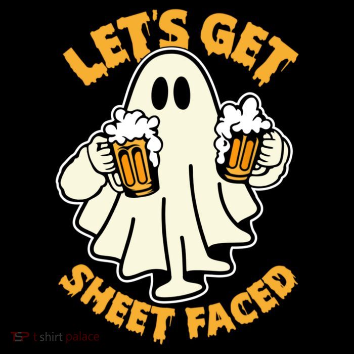 Lets Get Sheet Faced Funny Ghost Halloween Party Drinking City Backpack