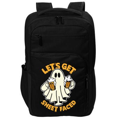 Lets Get Sheet Faced Funny Ghost Halloween Party Drinking Impact Tech Backpack