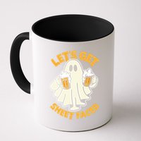 Lets Get Sheet Faced Funny Ghost Halloween Party Drinking Mug