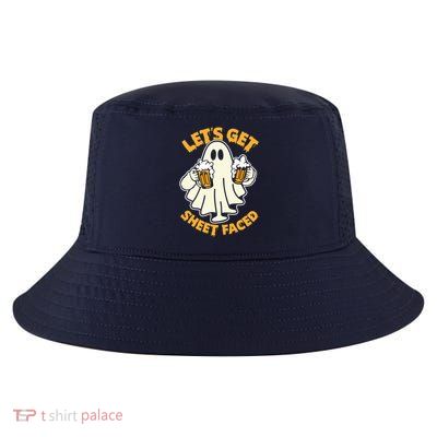 Lets Get Sheet Faced Funny Ghost Halloween Party Drinking Cool Comfort Performance Bucket Hat