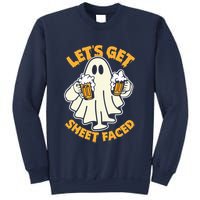 Lets Get Sheet Faced Funny Ghost Halloween Party Drinking Sweatshirt