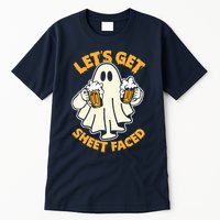 Lets Get Sheet Faced Funny Ghost Halloween Party Drinking Tall T-Shirt