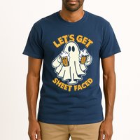 Lets Get Sheet Faced Funny Ghost Halloween Party Drinking Tall T-Shirt