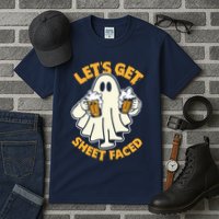 Lets Get Sheet Faced Funny Ghost Halloween Party Drinking Tall T-Shirt