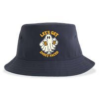 Lets Get Sheet Faced Funny Ghost Halloween Party Drinking Sustainable Bucket Hat