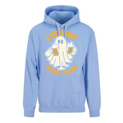 Lets Get Sheet Faced Funny Ghost Halloween Party Drinking Unisex Surf Hoodie